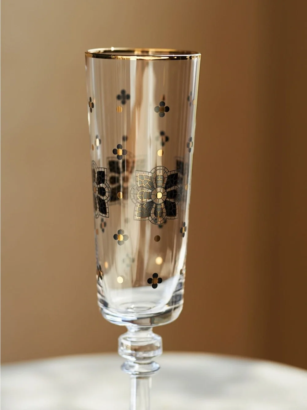 NWT Anthropologie Bristo Tile Flutes in Black & White Pattern